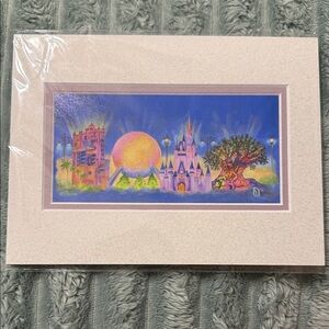 Disney 5x7 Four Park Themed Art Print